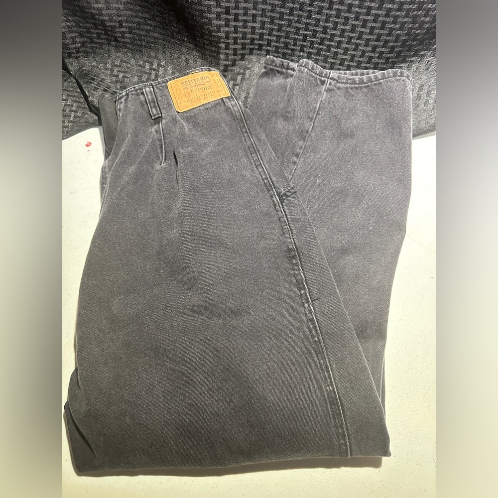 Brittania Export Black Denim Jeans Size 16 Length 31